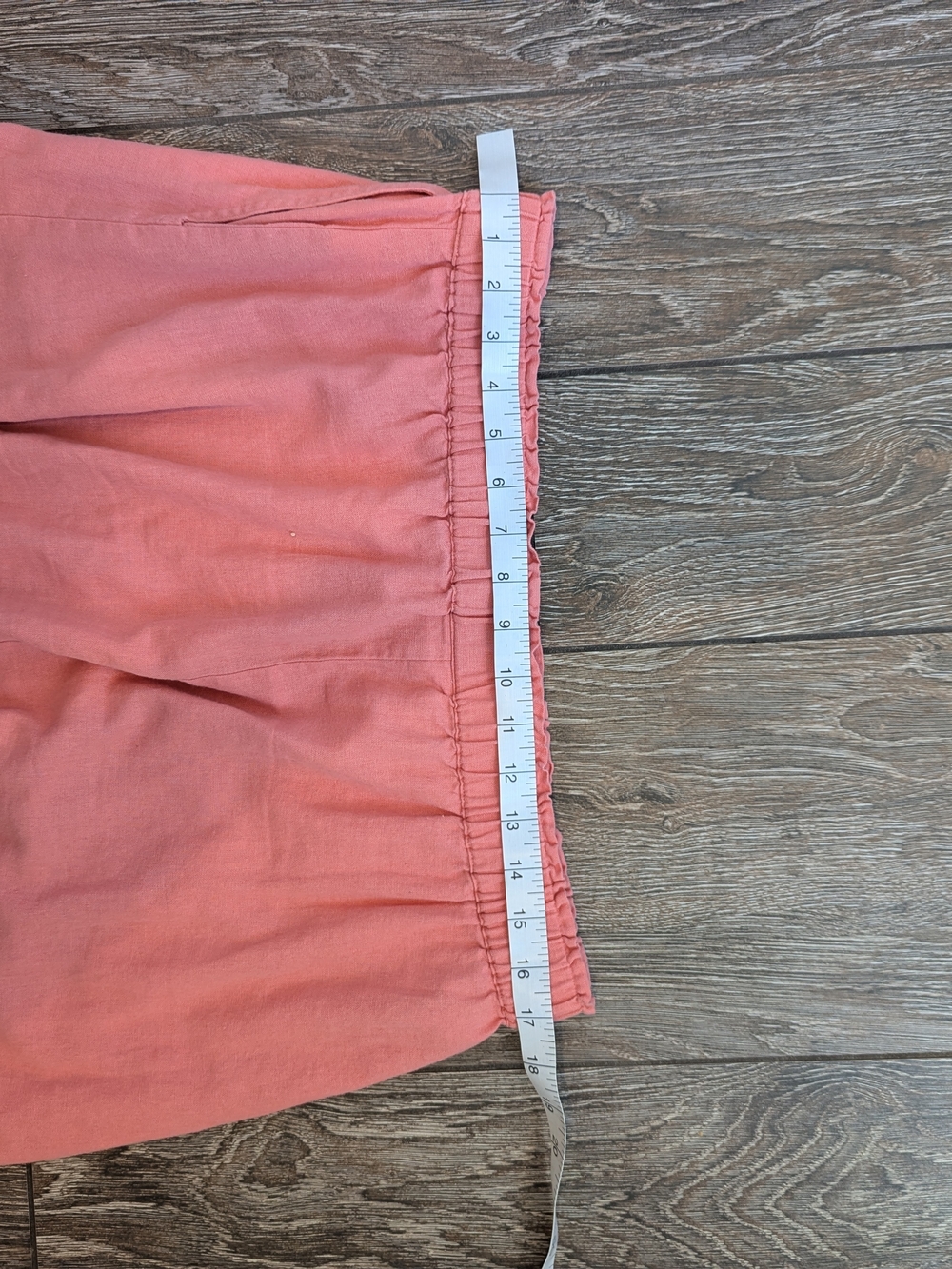 Liz Claiborne Linen Blend Coral Button-Front Midi Skirt Large Butter Mom - Picture 5 of 6